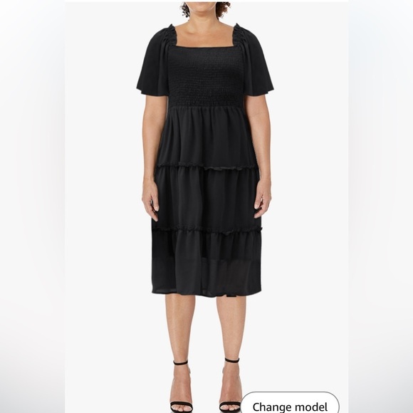 Chic Black Tiered Maxi Dress - Picture 5 of 6